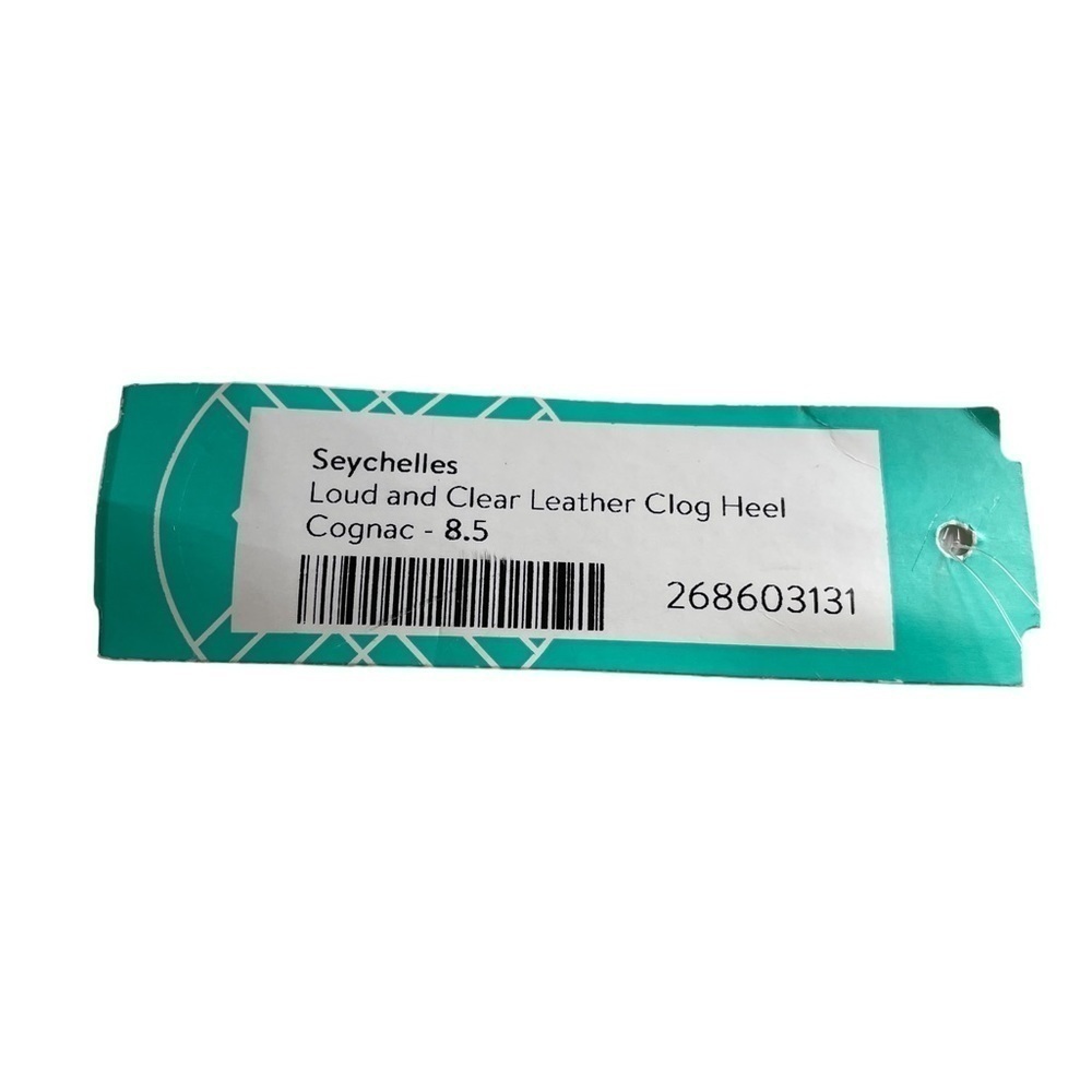 SEYCHELLES loud & clear clog in cognac Size 8.5 NWT - Picture 13 of 13